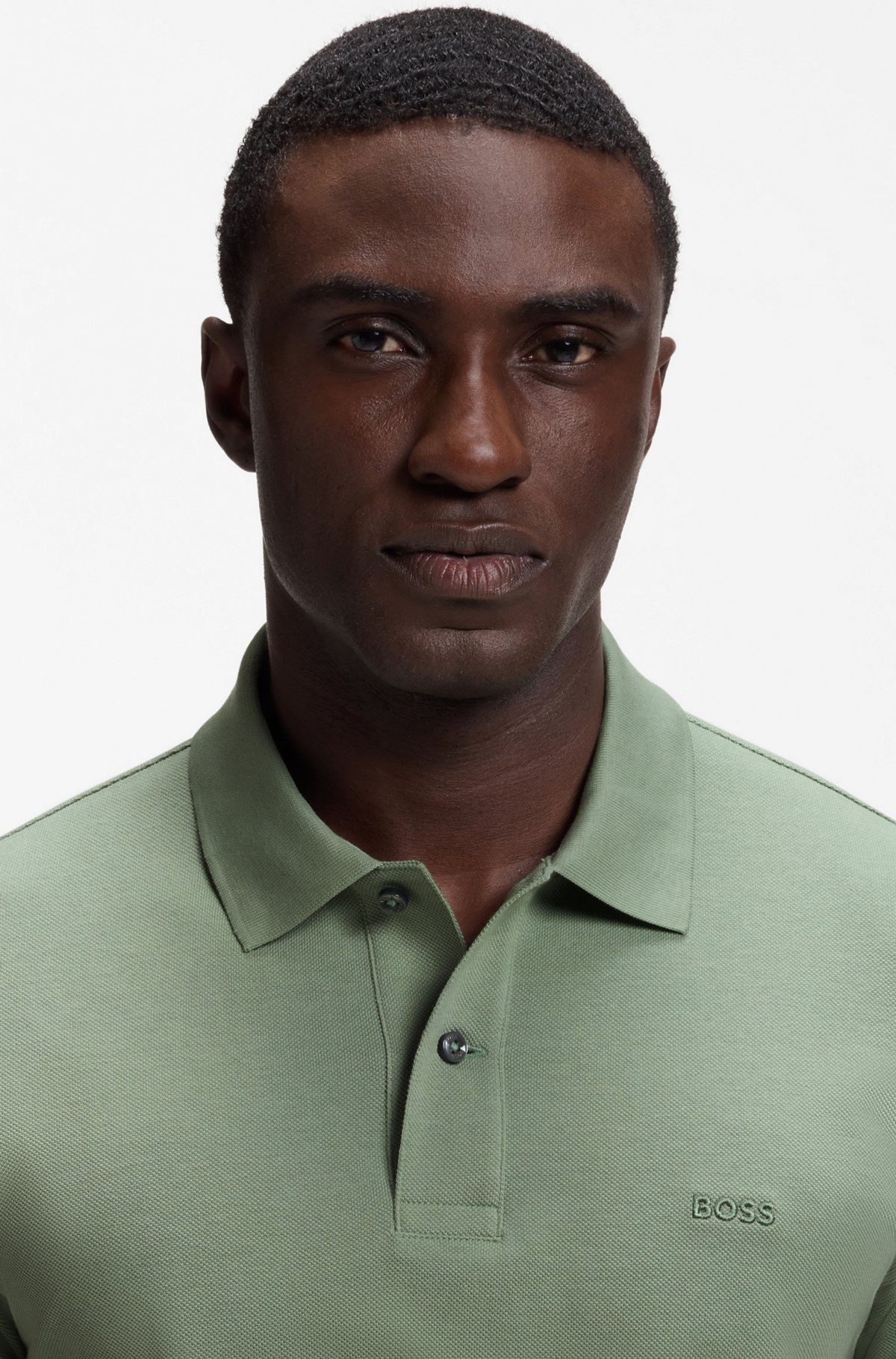 Pallas cotton polo shirt, Light Green
