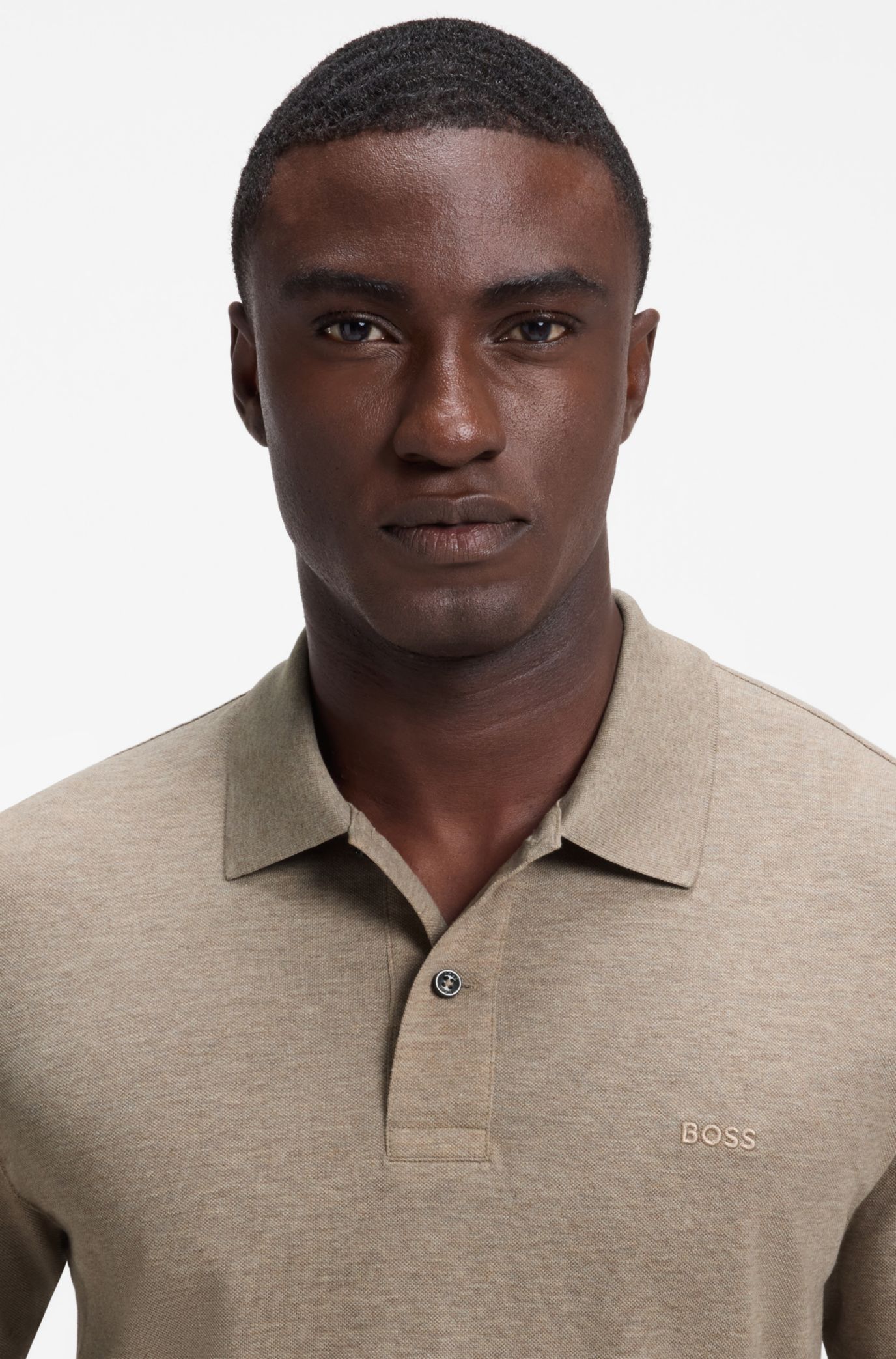 Pallas cotton polo shirt, Light Brown