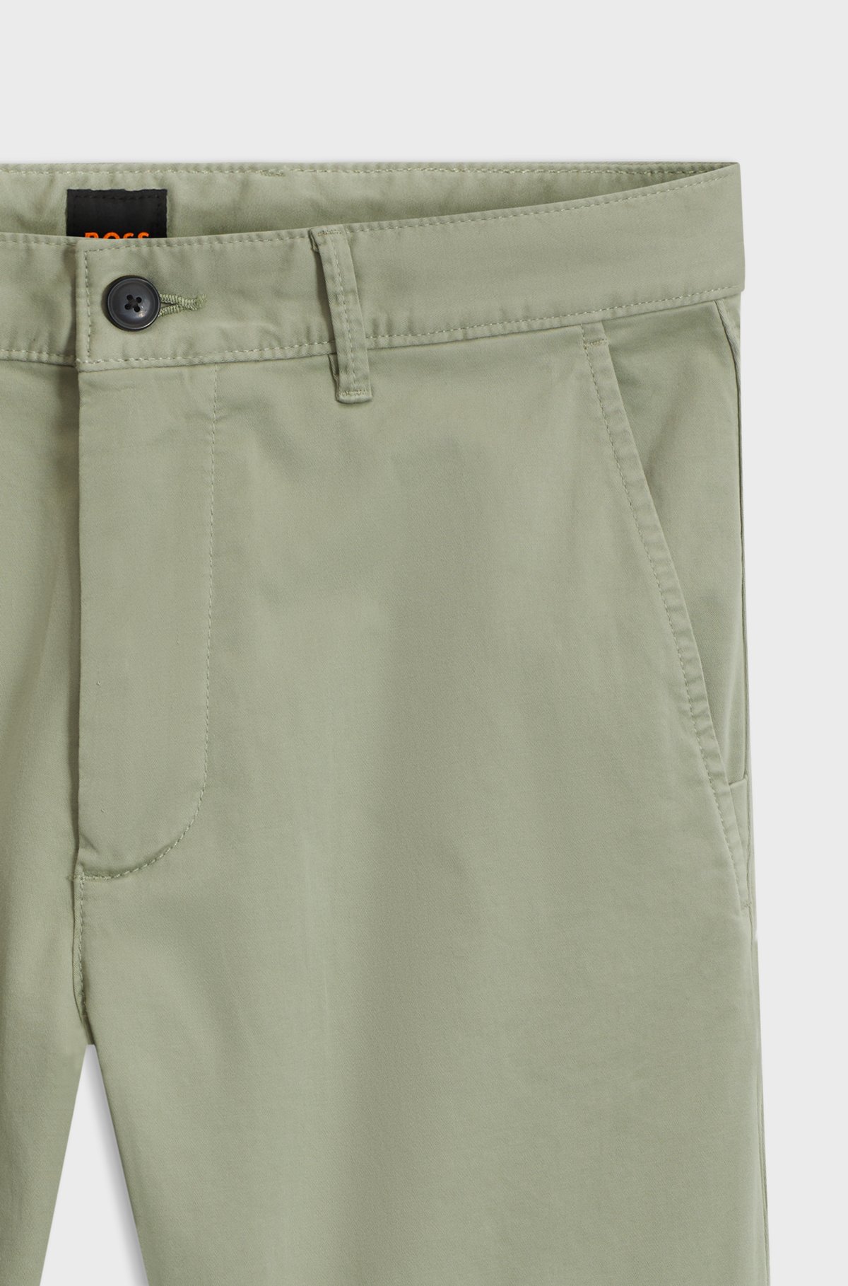 Slim-fit chinos, Light Green
