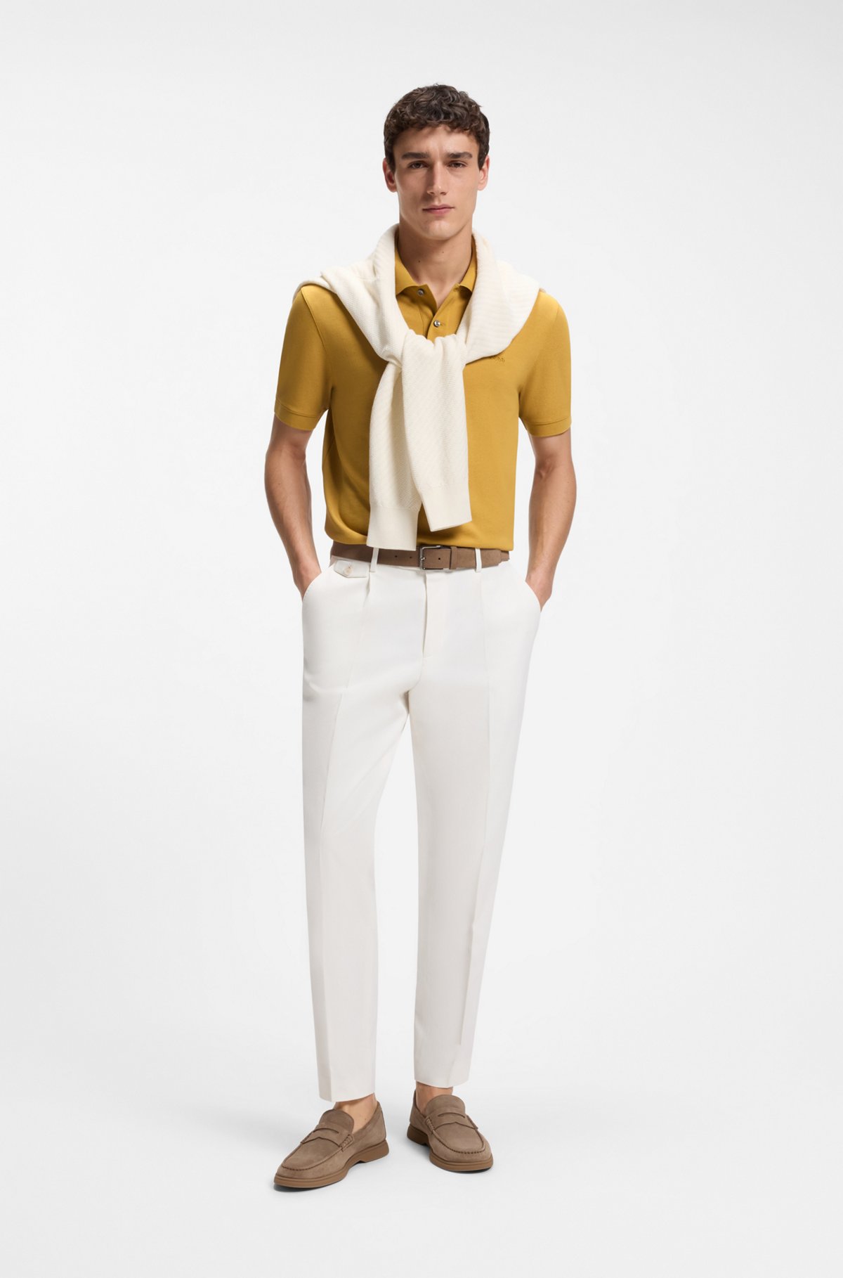Pallas cotton polo shirt, Gold