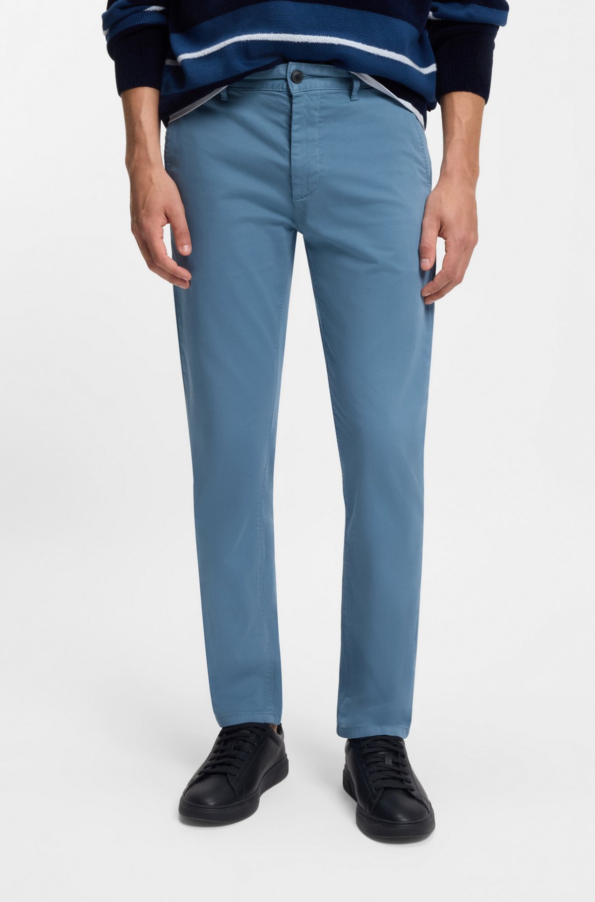 Slim-fit chinos, Light Blue