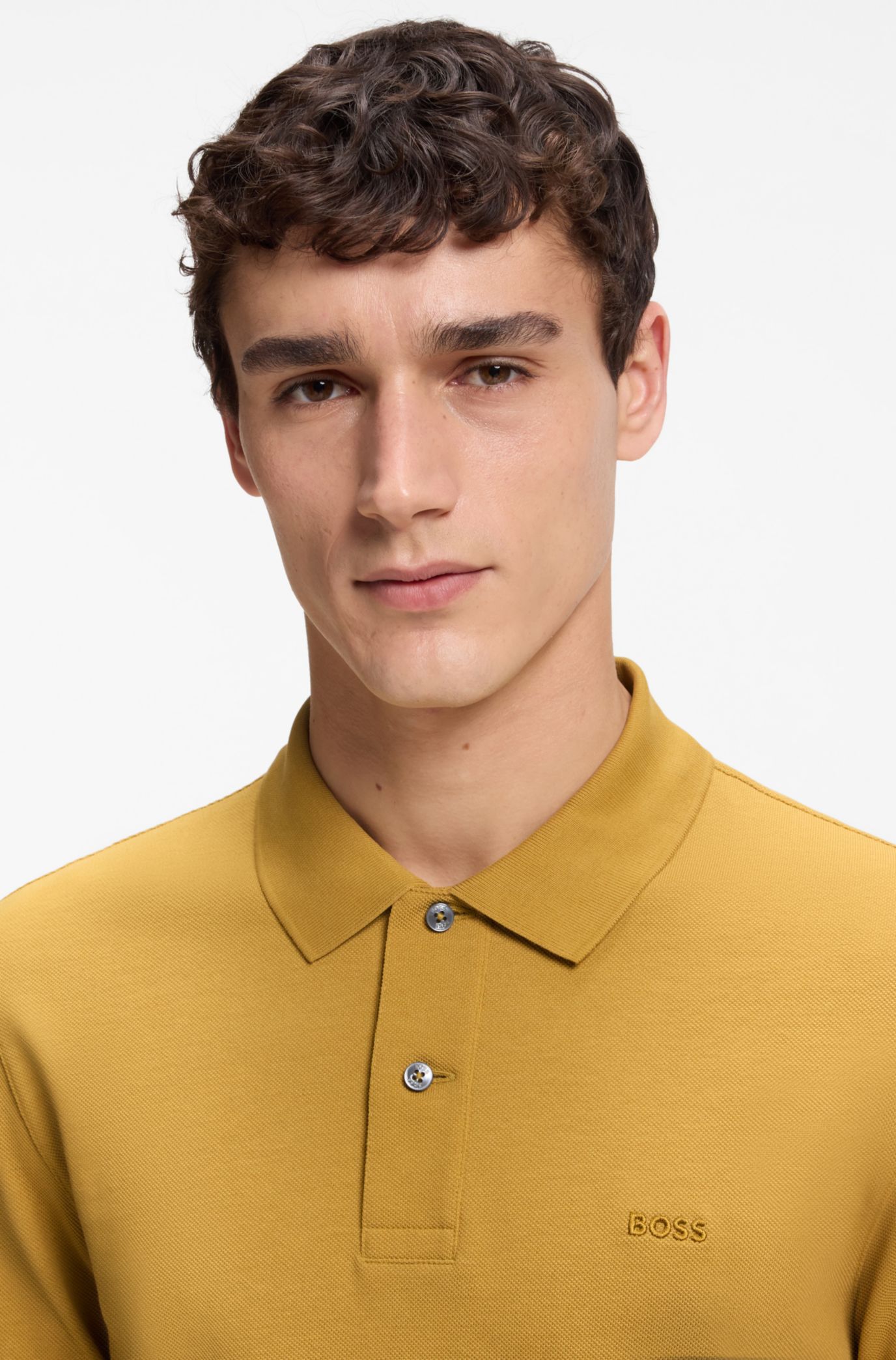 Pallas cotton polo shirt, Gold