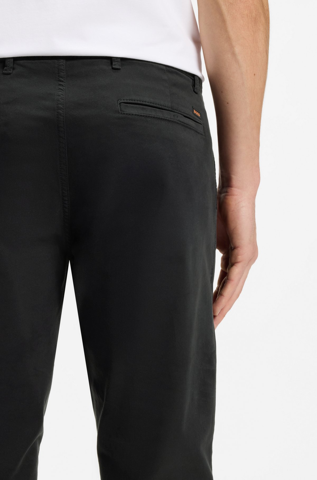 Slim-fit chinos, Black