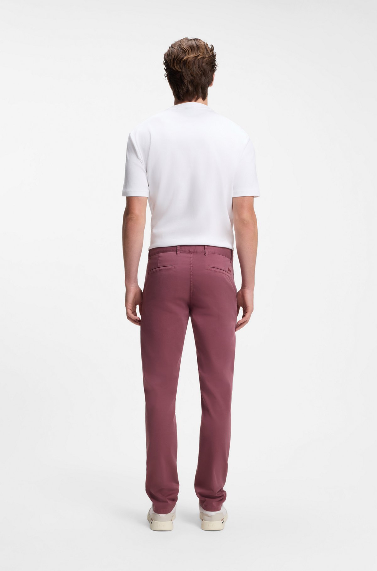 Slim-fit chinos, Red