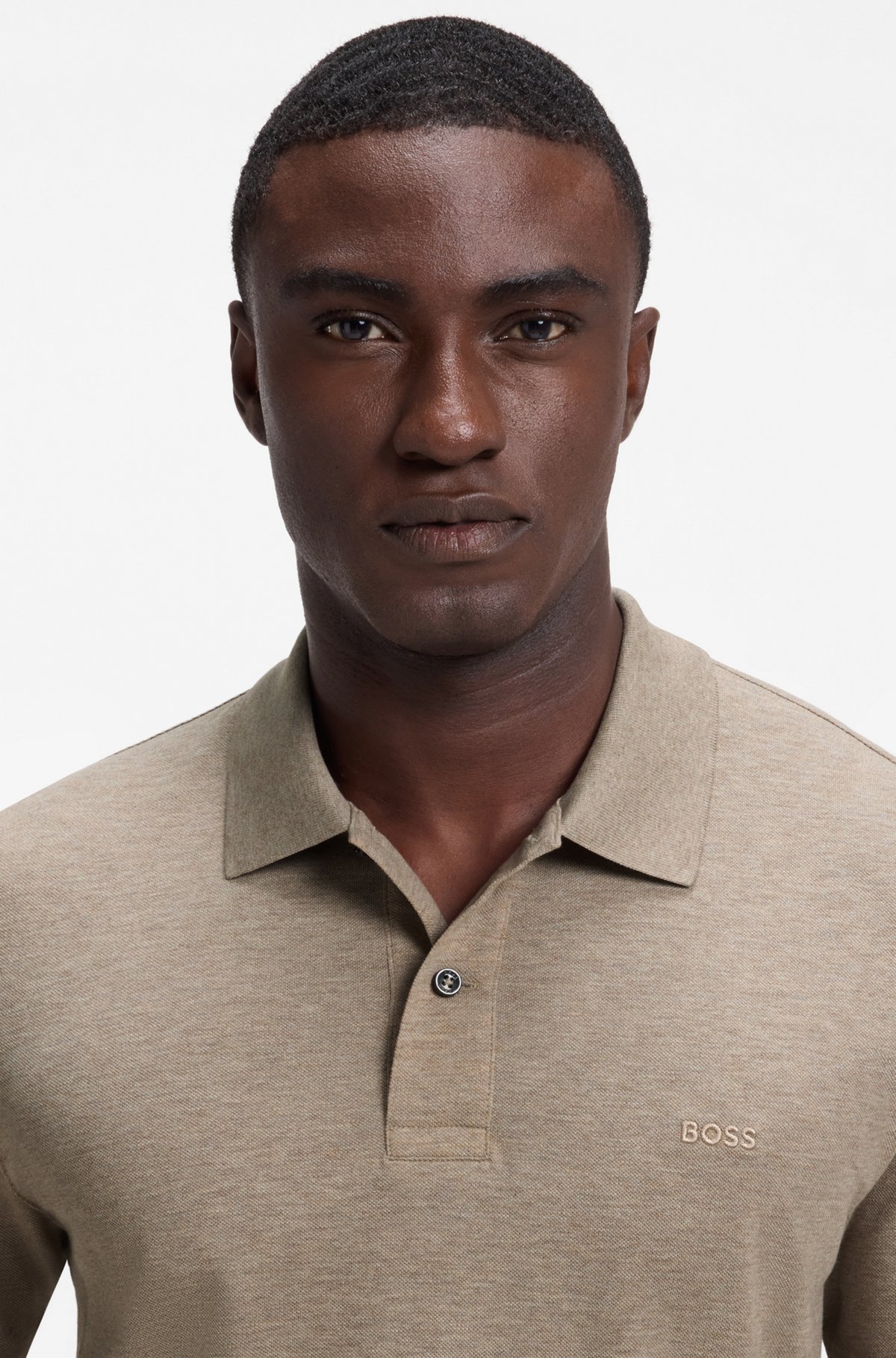 Pallas cotton polo shirt, Light Brown