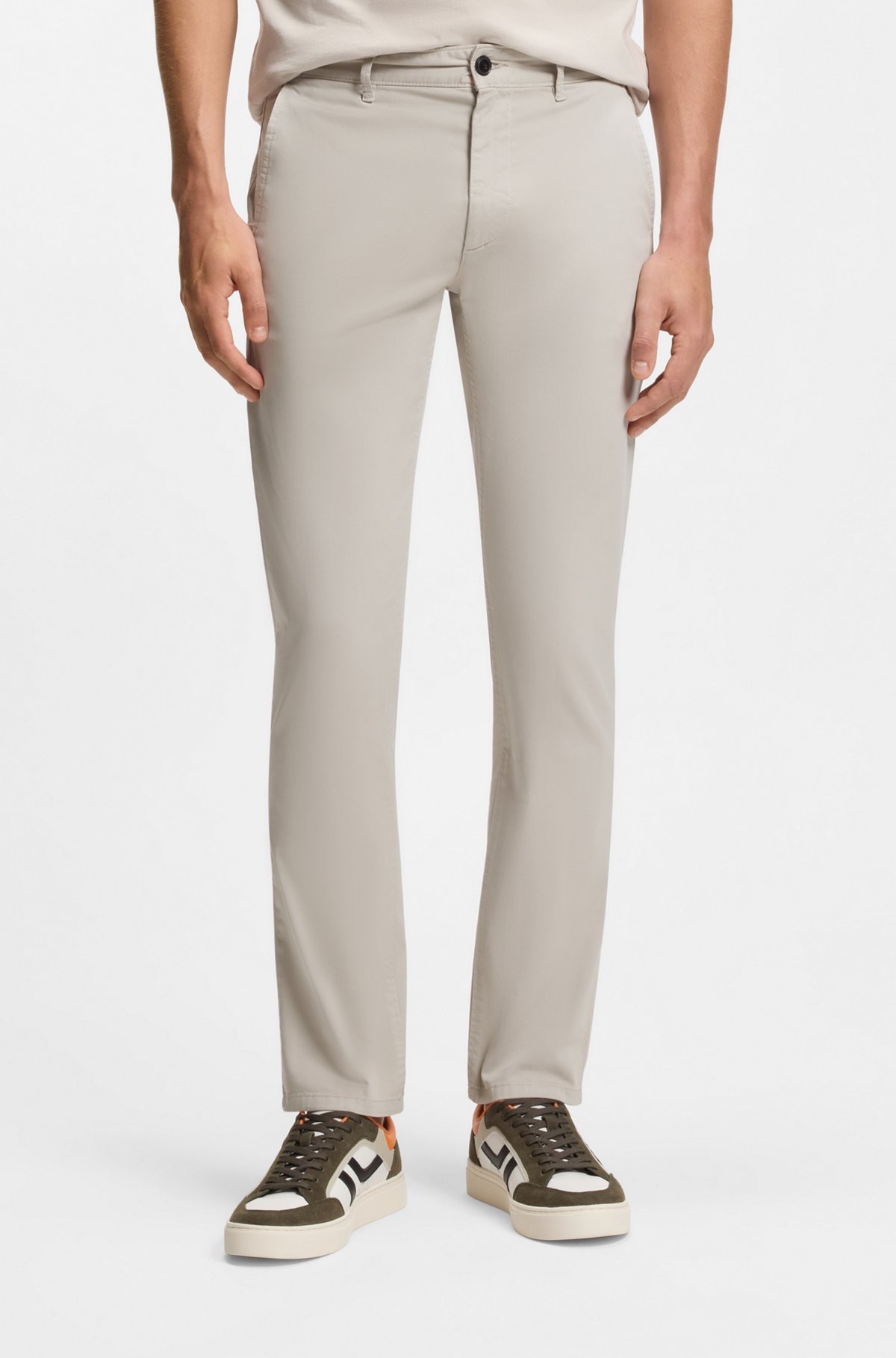 Slim-fit chinos, Light Grey