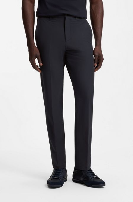 Regular-fit trousers in water-repellent stretch fabric, Dark Blue