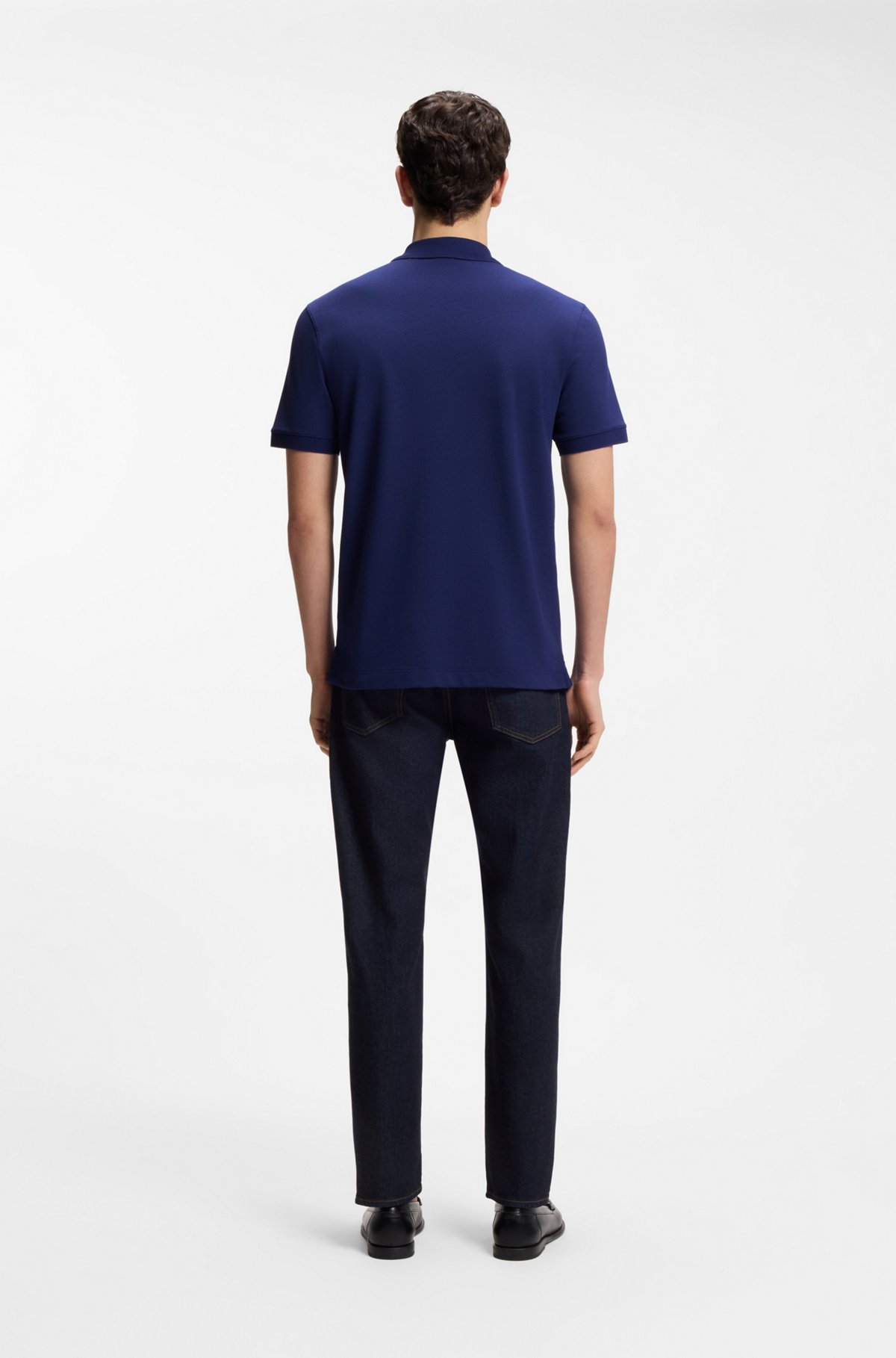 Pallas cotton polo shirt, Dark Blue