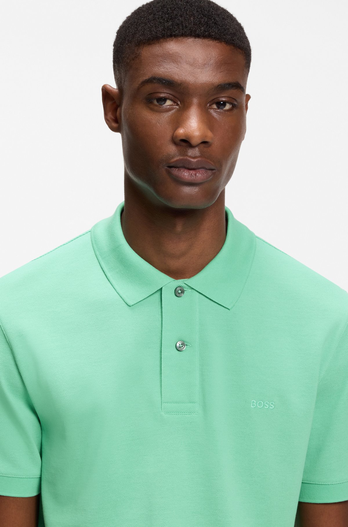 Pallas cotton polo shirt, Light Green