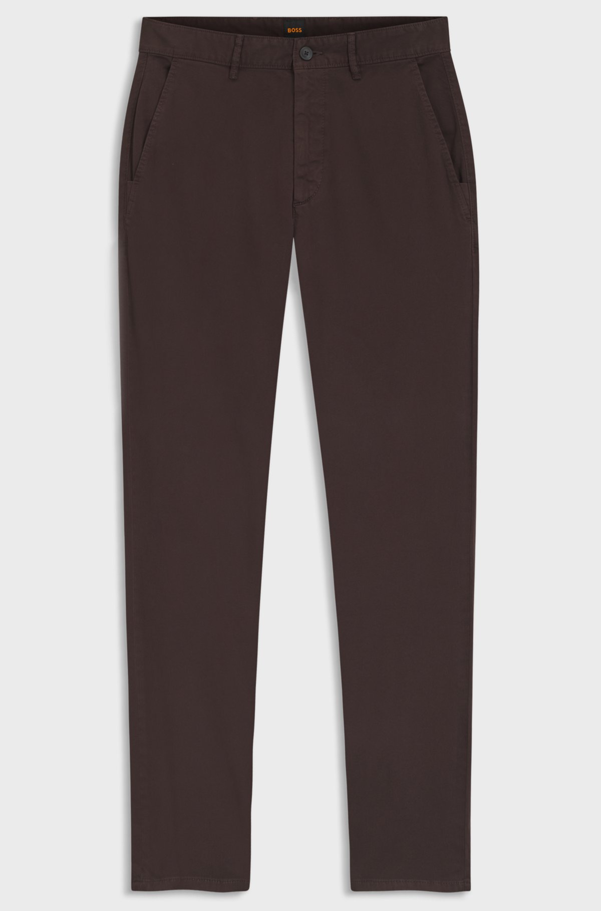 Slim-fit chinos, Dark Brown