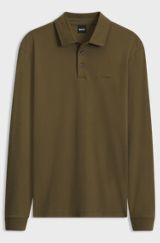 Cotton polo shirt, Olive