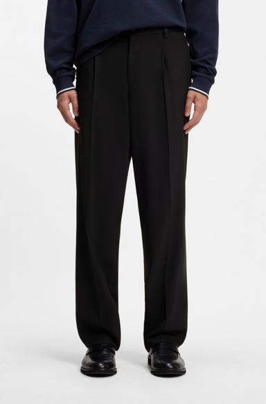 Modern-fit trousers, Black