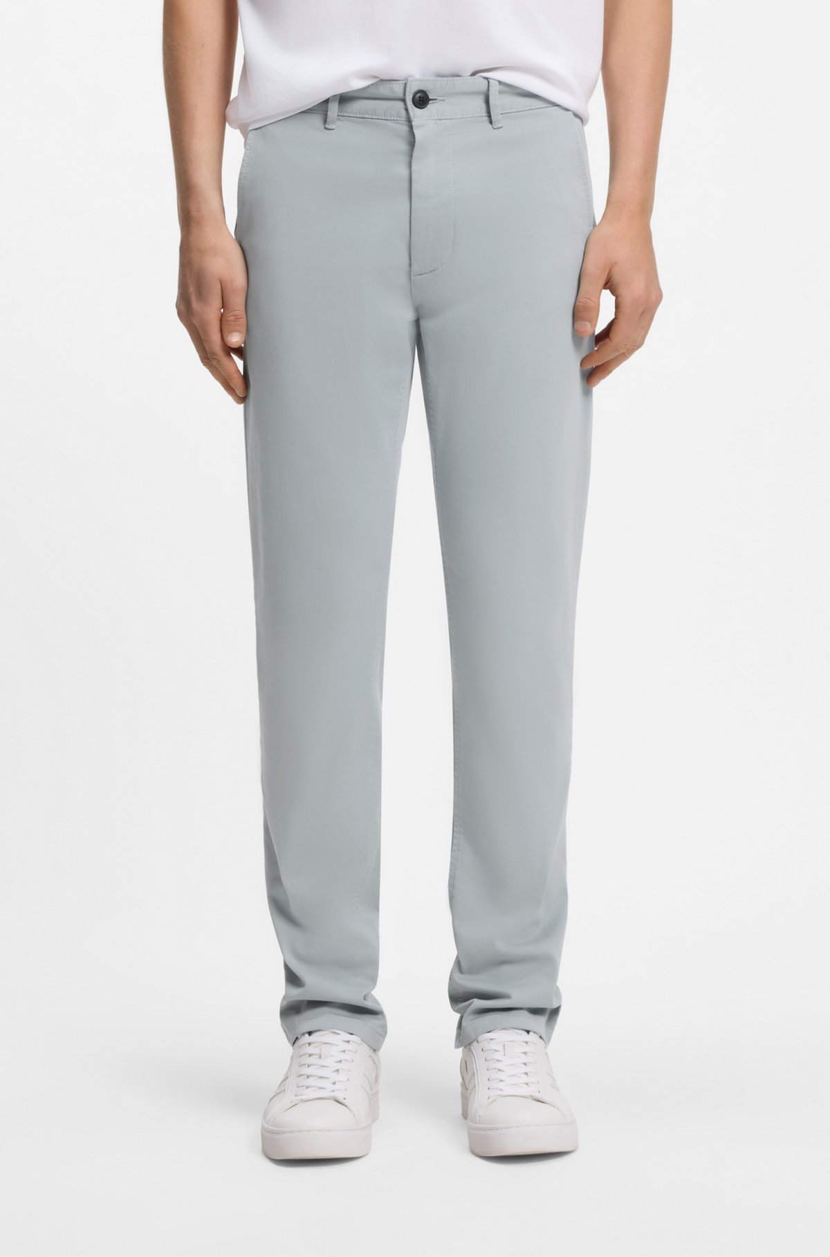 Slim-fit chinos, Light Grey