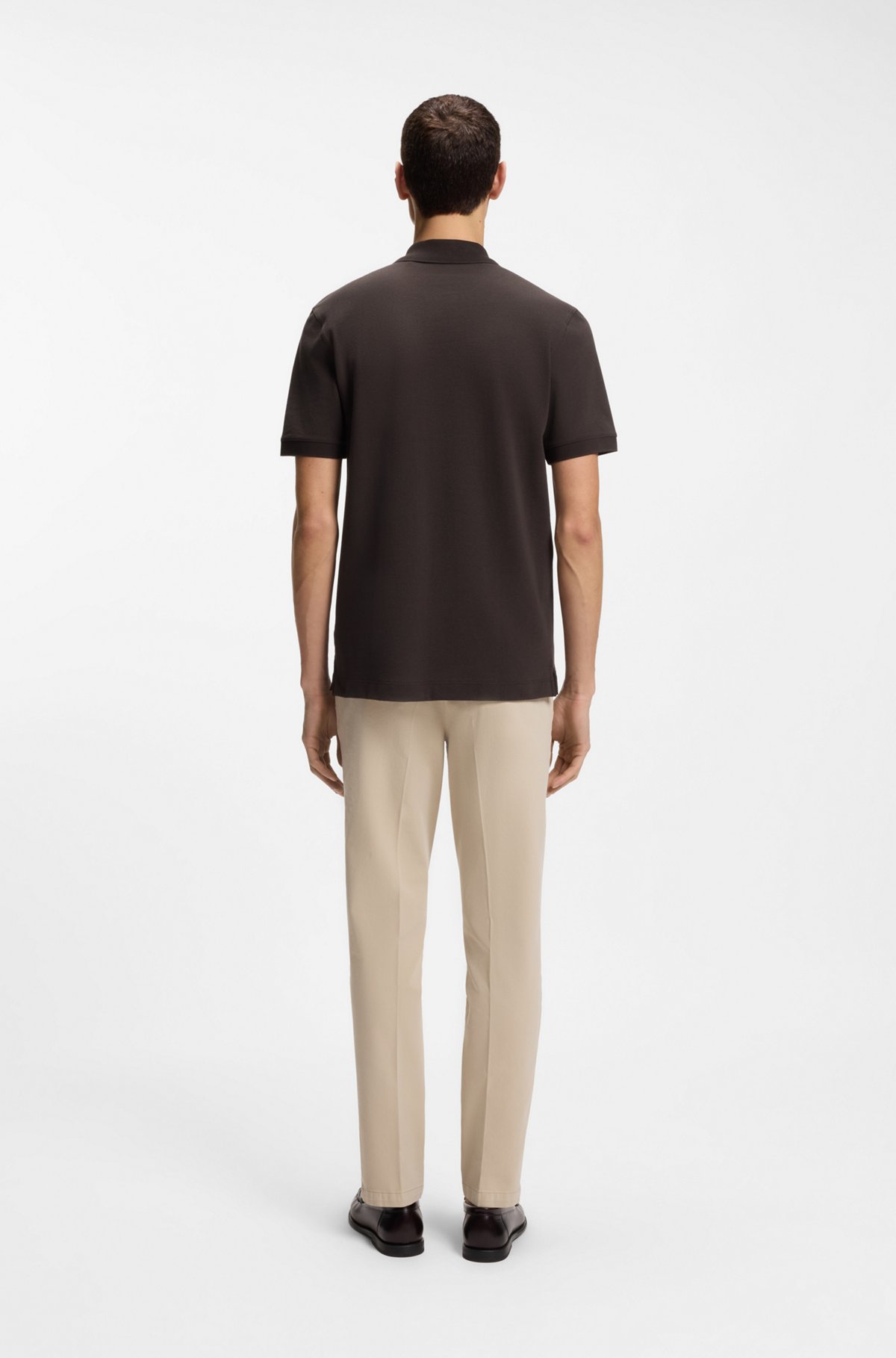 Pallas cotton polo shirt, Dark Brown