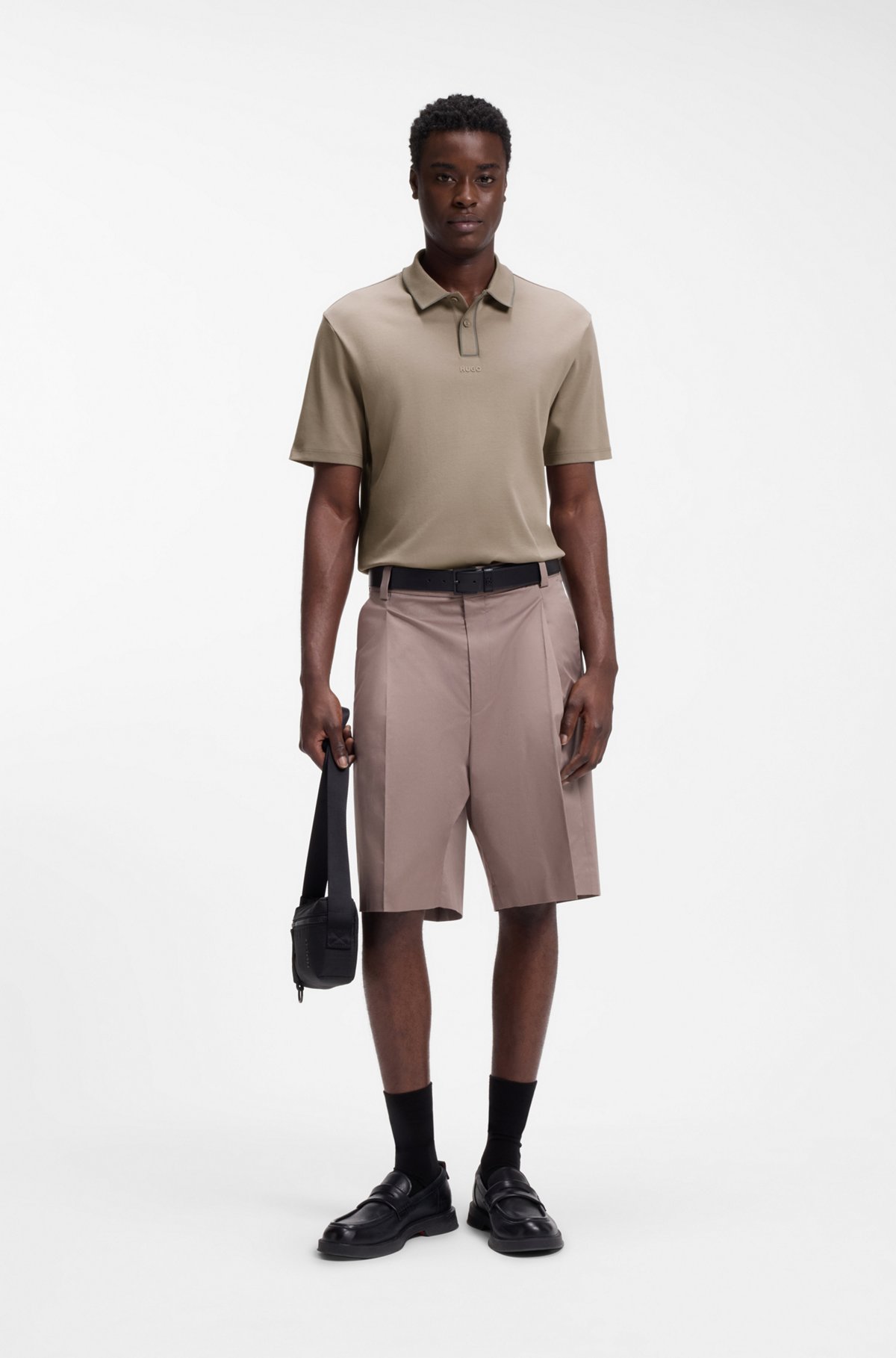 Cotton polo shirt, Light Brown