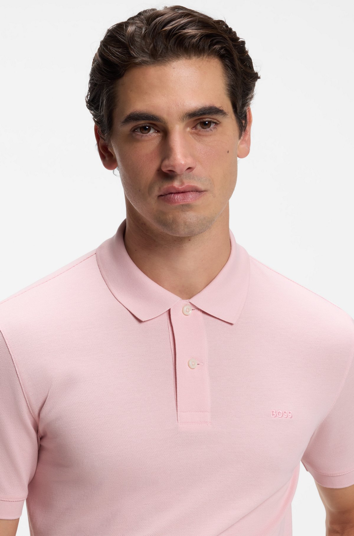 Pallas cotton polo shirt, Light Pink