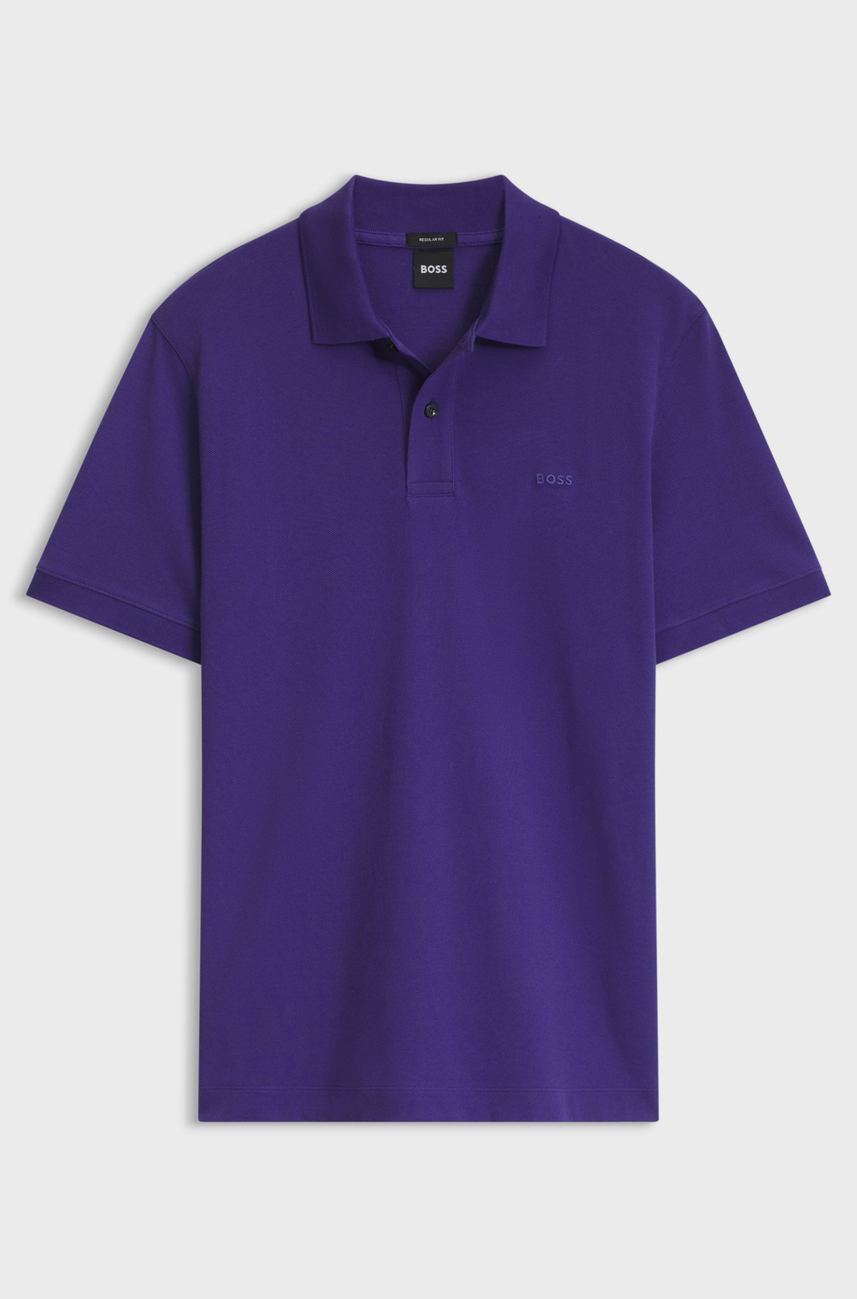 Versatile polo shirt in soft cotton, Purple