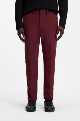 Slim-fit trousers, Dark pink