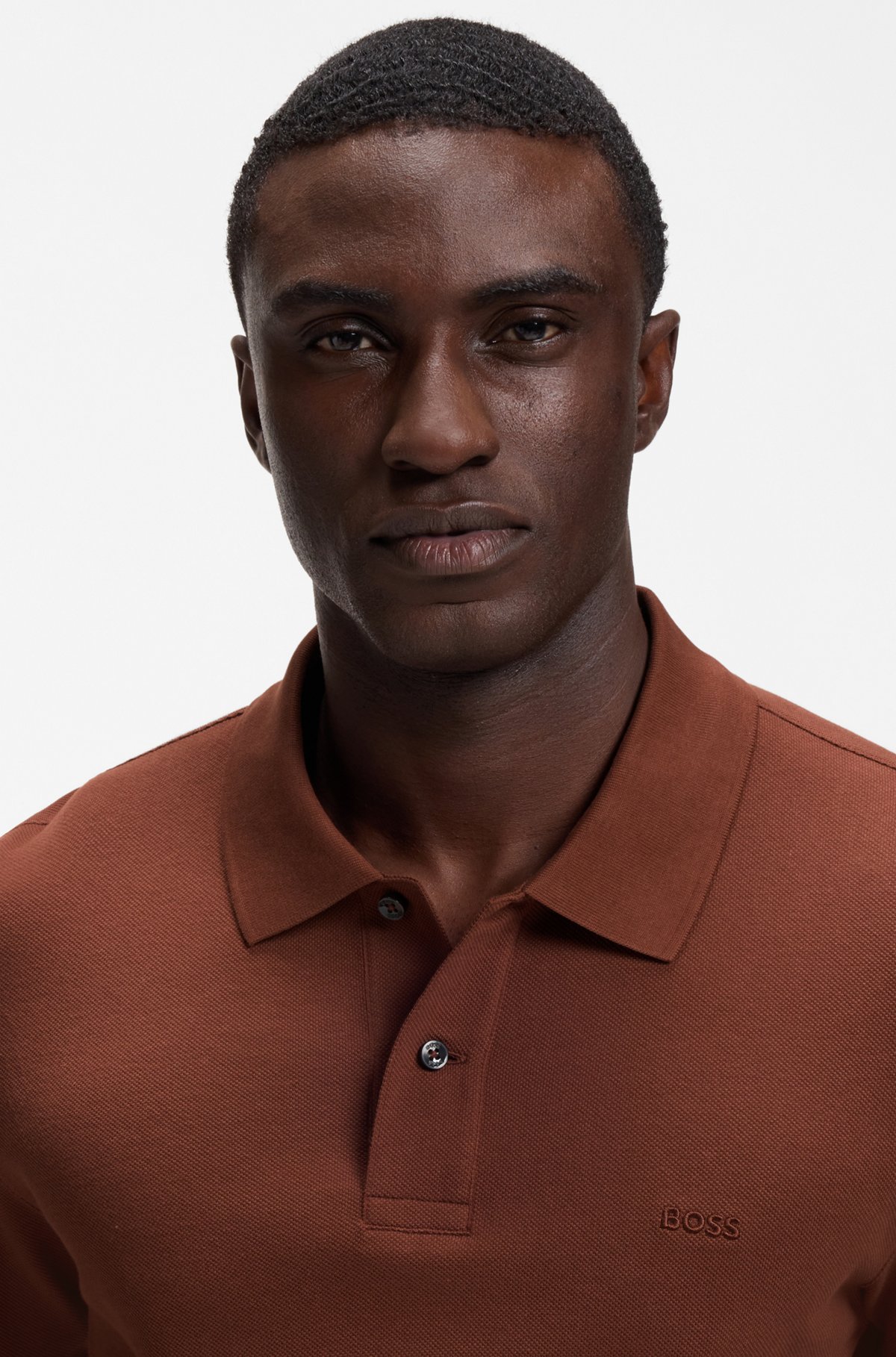 Pallas cotton polo shirt, Brown