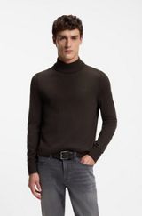 High-neck sweater, Dark Brown